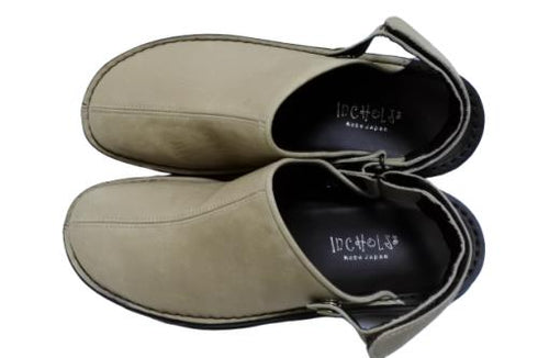 【インコルジェ8171 グレージュ】本革2WAYスリッポンシューズ